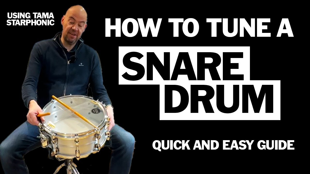 HOW TO TUNE A SNARE DRUM - QUICK GUIDE - Tama Starphonic aluminium - TUNING AND SOUND SAMPLES