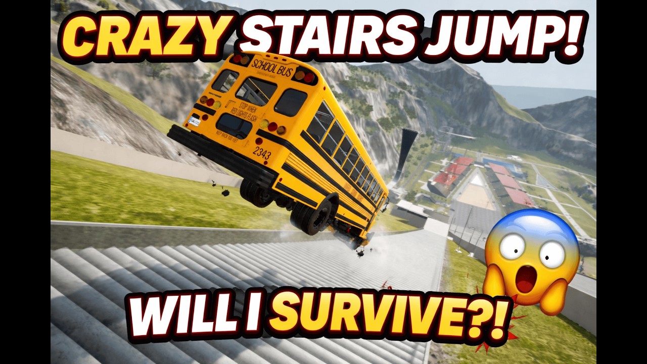 Stair Jump Challenge: Which Car Survives? 💀 #1 | BeamNG.drive