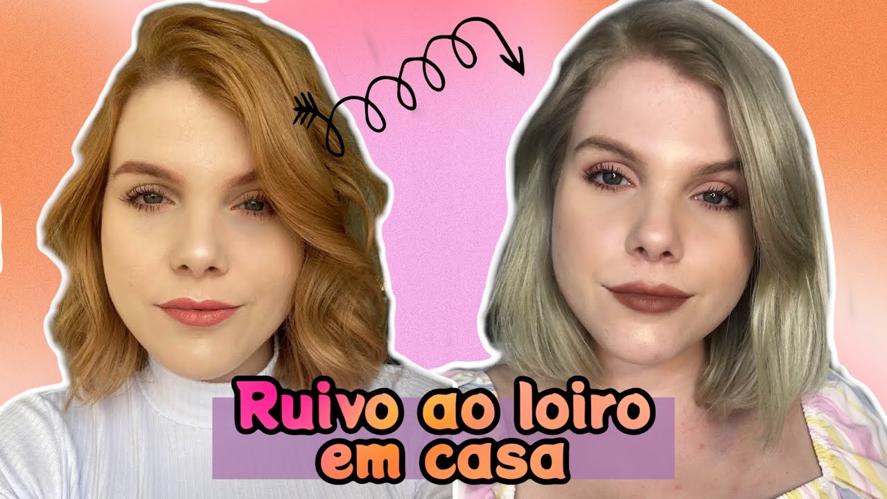 DO RUIVO AO LOIRO EM CASA! Meu cabelo ficou verde??