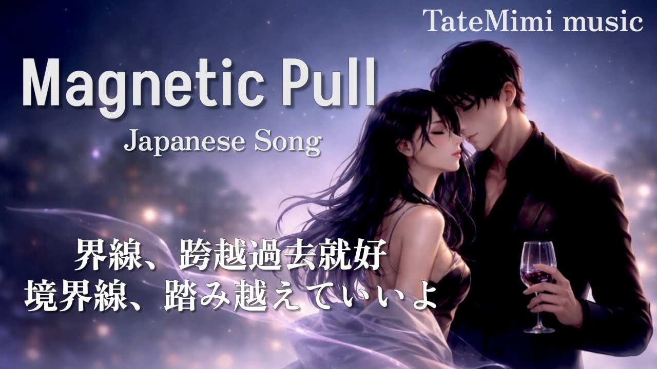 🎧J-POP 《Magnetic Pull 磁夜引力》境界線、踏み越えていいよ 界線、跨越過去就好｜日本語の曲 Lyric Video