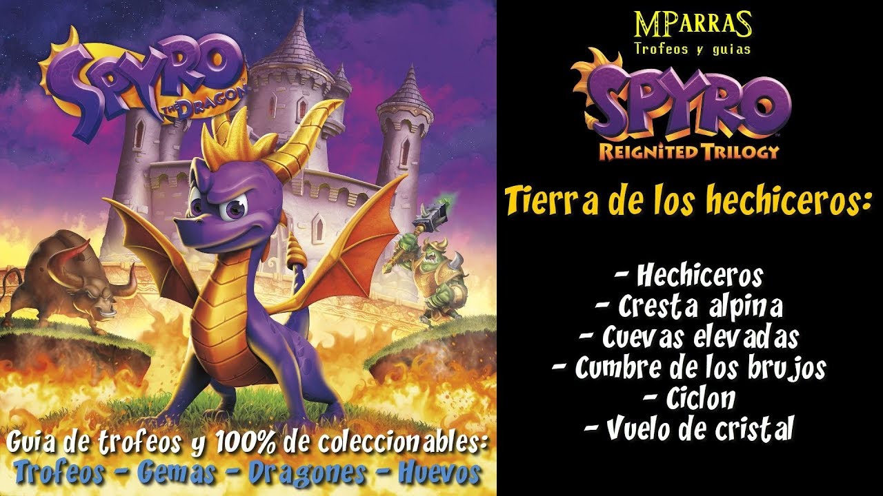 Spyro the Dragon (Reignited Trilogy) - 100% coleccionables y Trofeos:  Tierra de Hechiceros