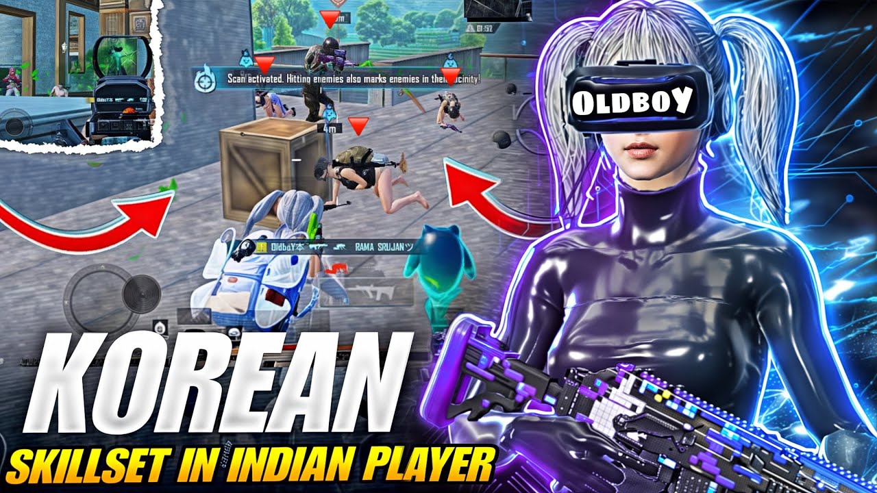 KOREAN SKILLSET in INDIAN player 🔱 4 fingers + full gyroscope | Fastest 1vs4 Clutches BGMI