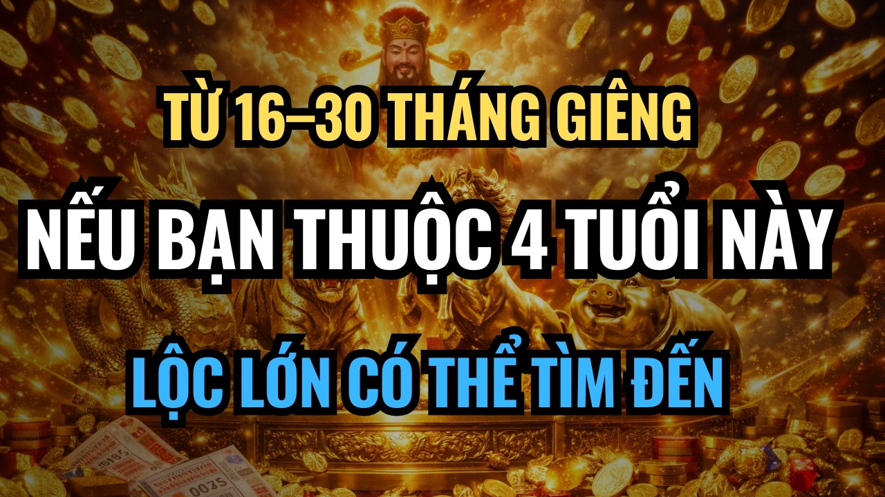 Nửa Cuối Tháng Giêng Âm Lịch: 4 Tuổi Này Vận Đỏ Như Son, Dễ Trúng Lộc Lớn