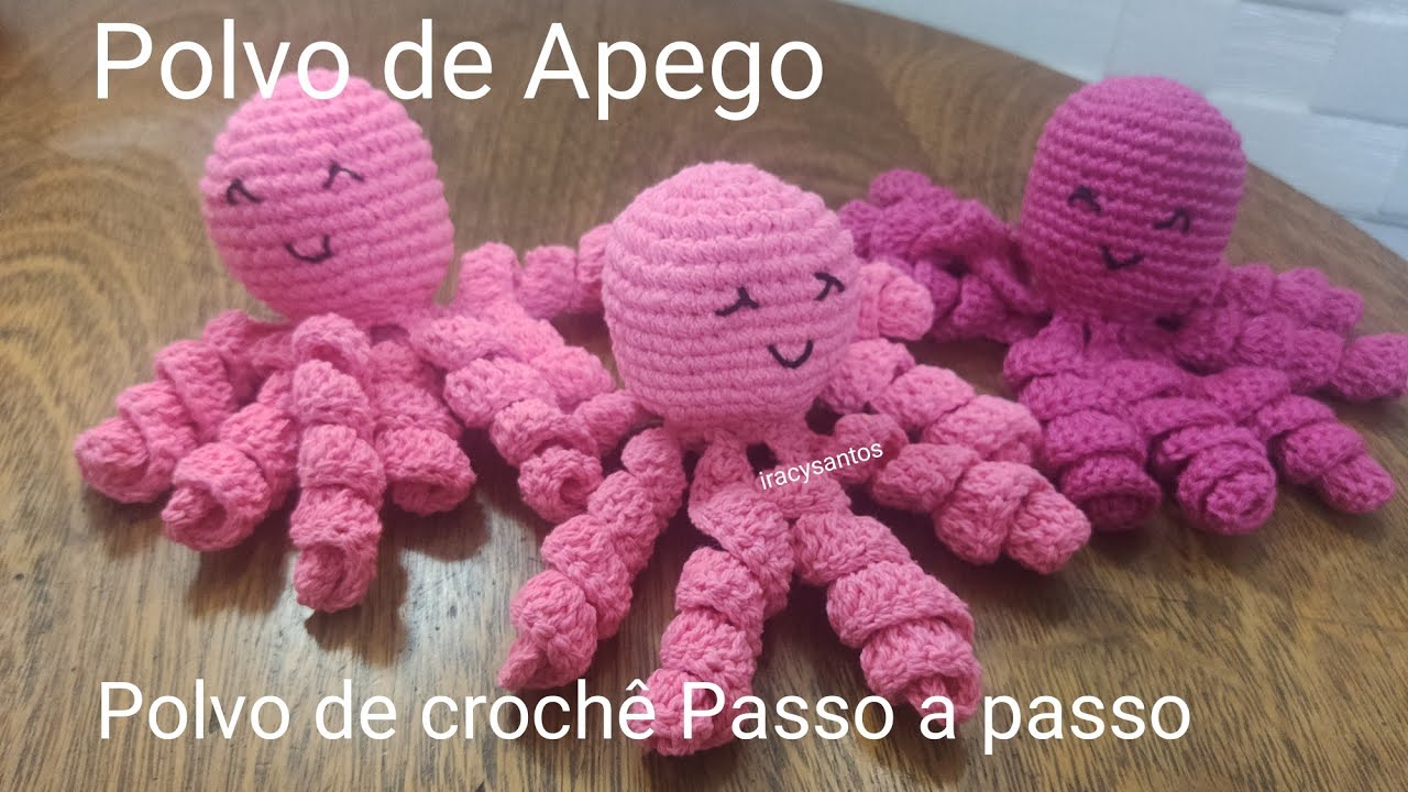 Polvo de apego para beb&ecirc; prematuro Rec&eacute;m nascido, Polvo de croche amigurumi passo a Passo #diy #art
