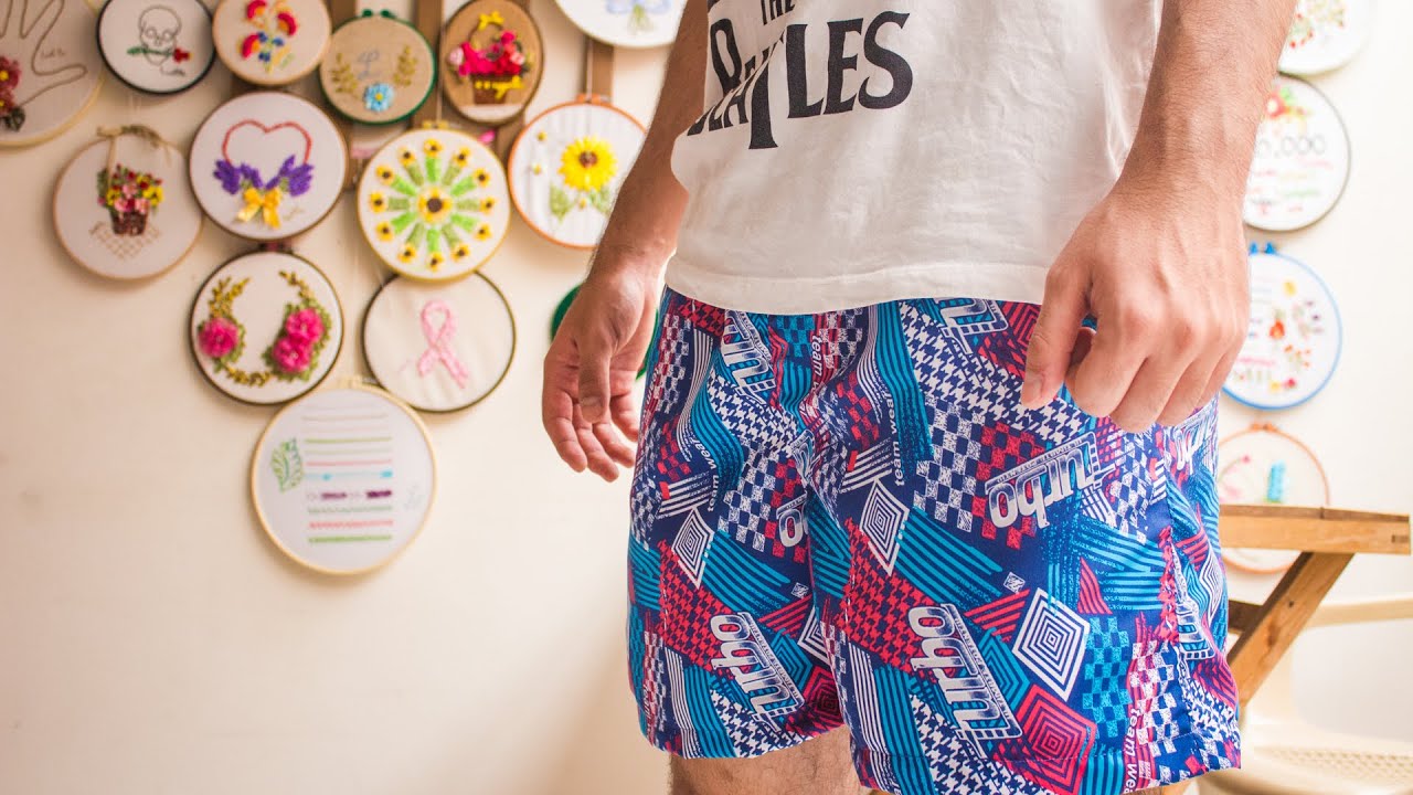 Pantaloneta para hombre con bolsillos /patrones gratis/Especial Día del Padre