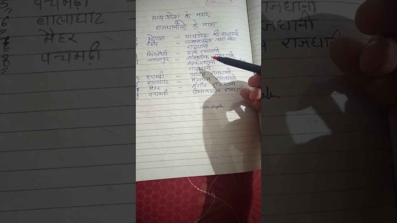 Madhya Pradesh ke Nagar .. rajdhaniyo ke naam