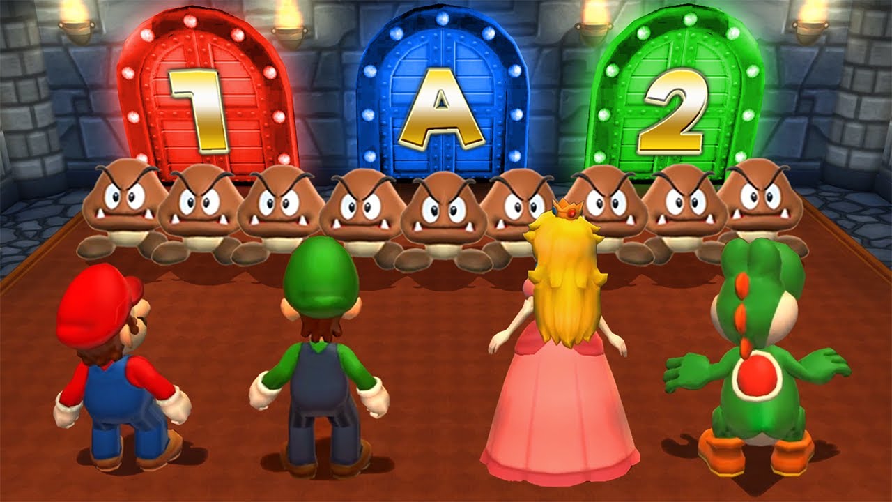 Mario Party 9 MiniGames - Mario Vs Luigi Vs Yoshi Vs Toad (Master Cpu)