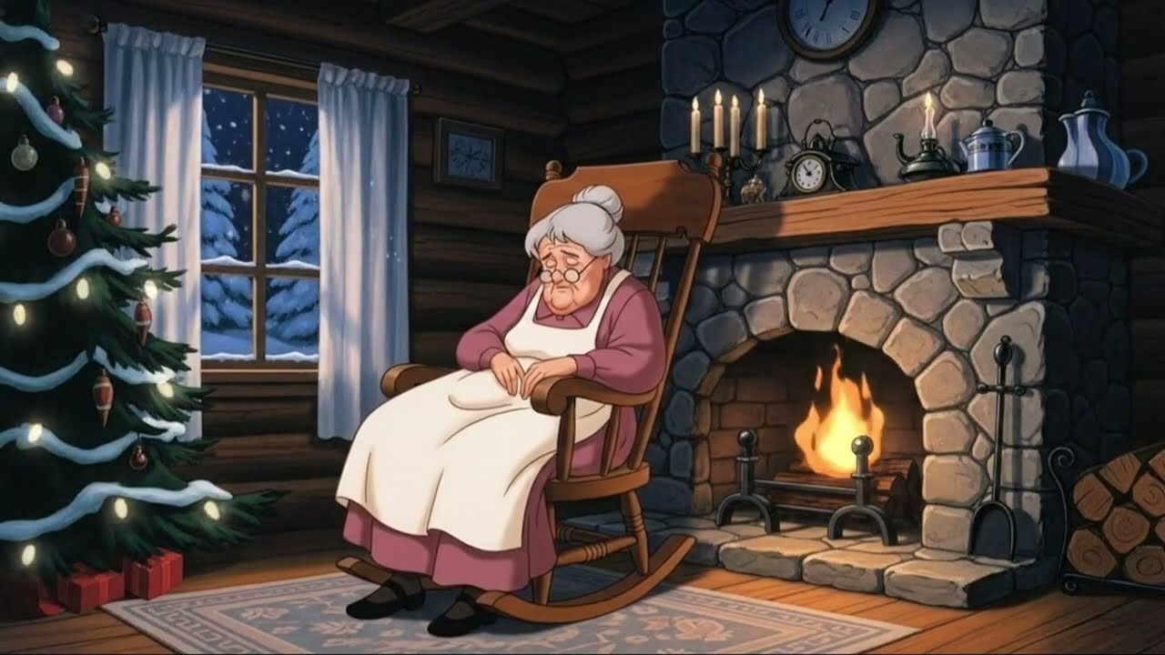 Grandma Knitting by the Fireplace in a Winter Cabin — Dreamy Winter Lofi from Dream Harbor ❄️🧶