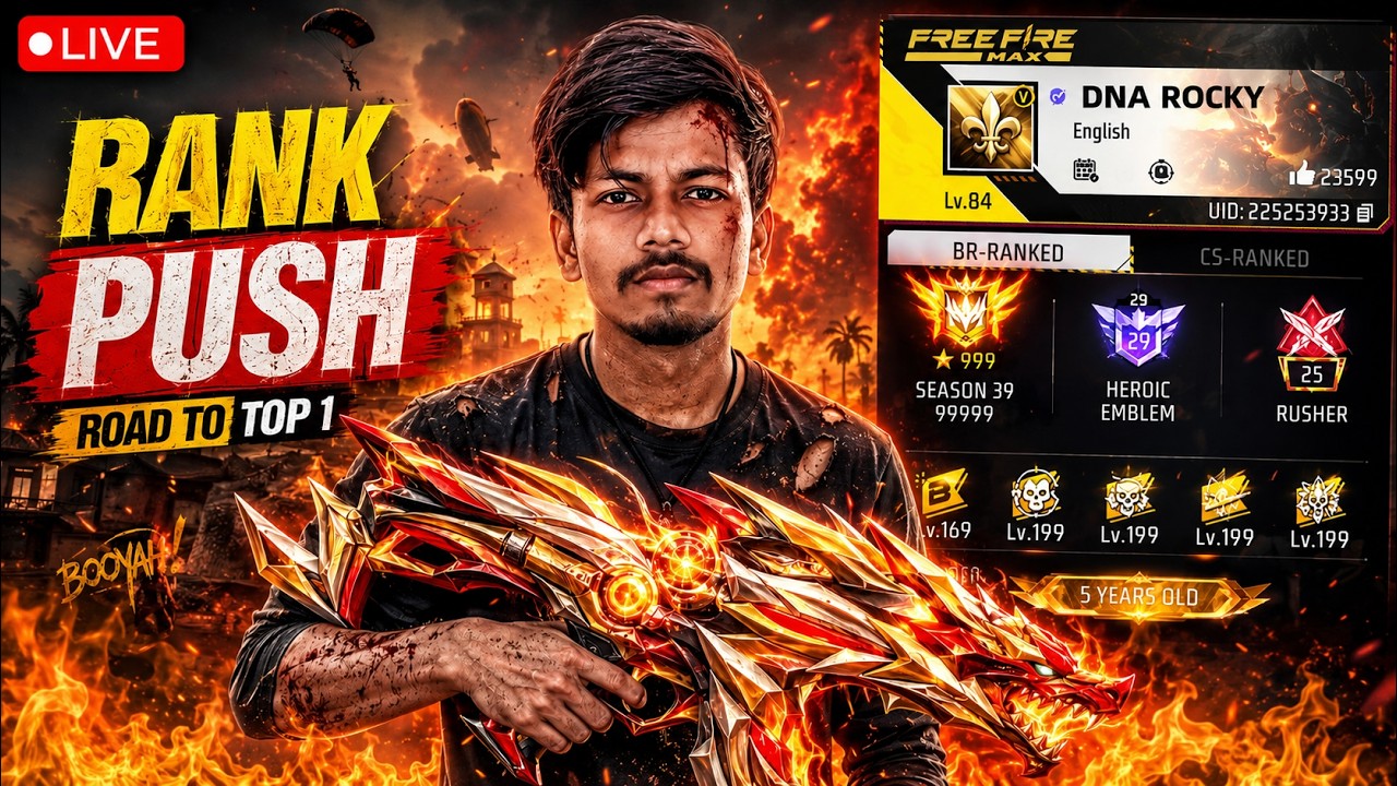 DNA ROCKY  LIVE🔴Playing with subscriber 😛 #shortfeed #shorts #freefirelive #gyangaming #tondegamer