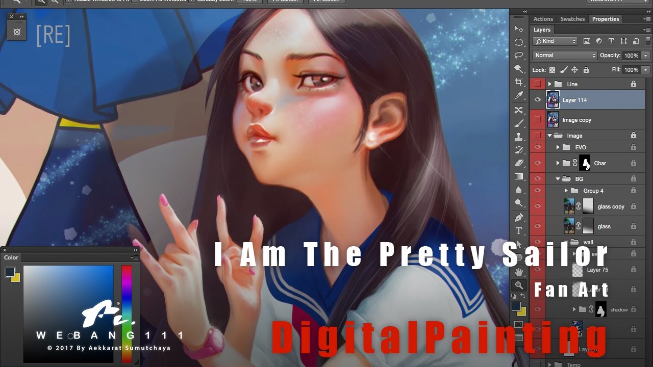 I Am The Pretty Sailor [Tip: Selection apply to Mask ] [Digital Painting]