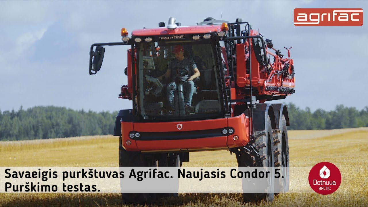 TESTAS: 80 l/ha vandens norma vietoje 200 l/ha su naujuoju savaeigiu purkštuvu Agrifac Condor 5