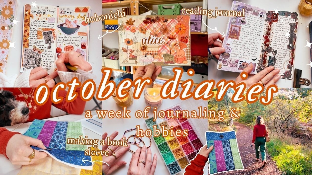 Октябрьские дневники ✨ неделя ведения дневника и уютных хобби 🧡