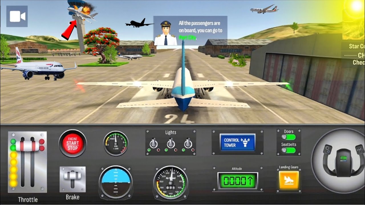 KING B200 🆚 BOEING 777 🆚 CESNA 182 ✅ AIRPLANE AIRPORT MISSION COMPLETE  || CRASH EMARGENCY LANDING 😱