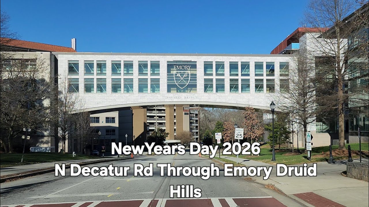 NewYears Day NDecatur Rd Through Emory Druid Hills #emory #travel #youtubevideo #newyearsday