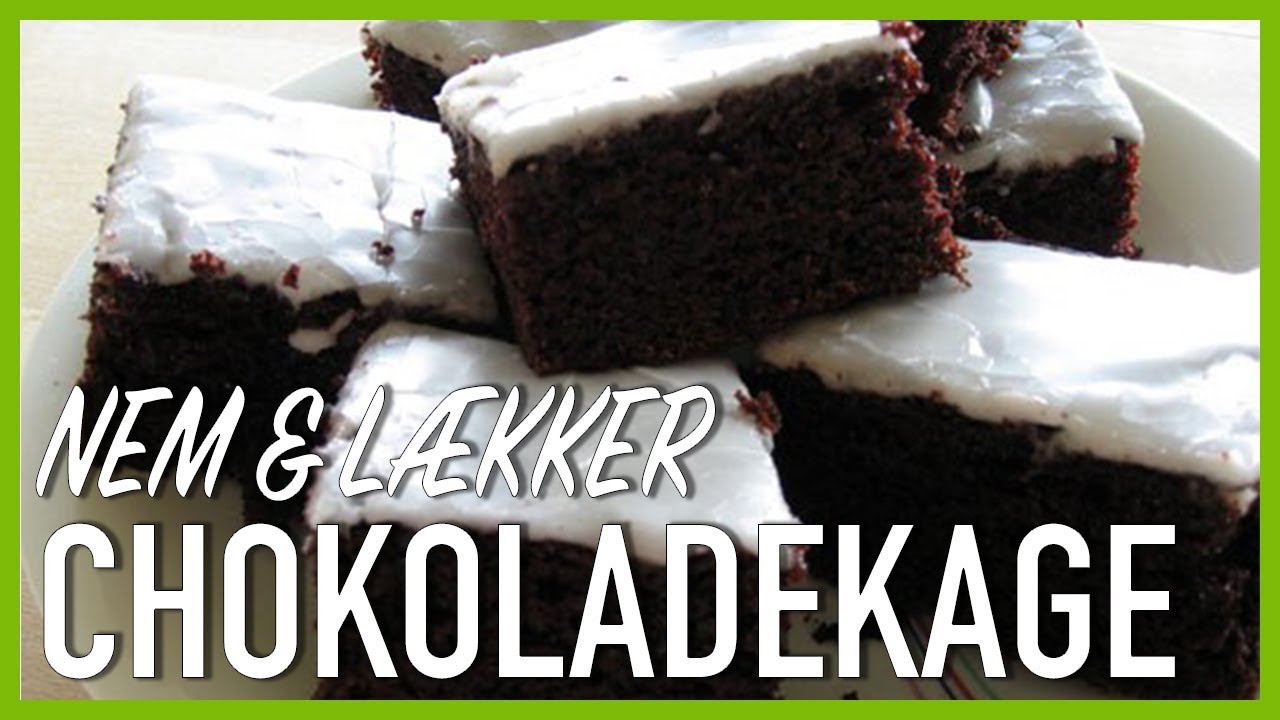 Chokoladekage m. hvid glasur  // Chokoladekage uden æg // Klassenstimekage