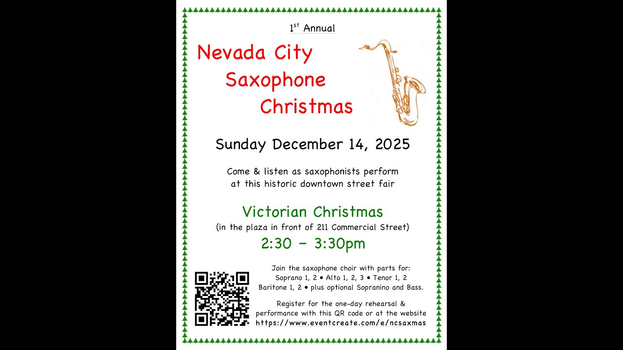12/14/2025 Nevada City Saxophone Christmas