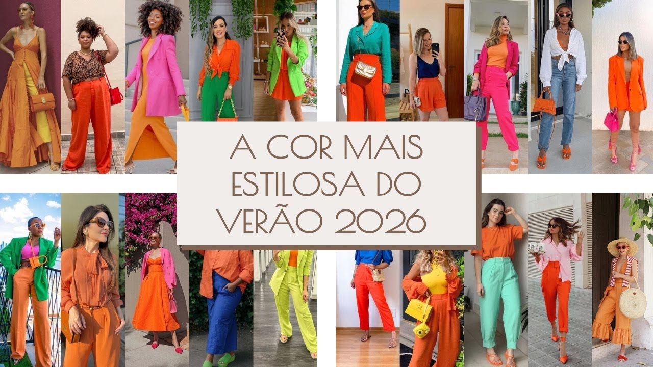 Como usar a cor LARANJA nos looks | TEND&Ecirc;NCIA de COR para o VER&Atilde;O 2026