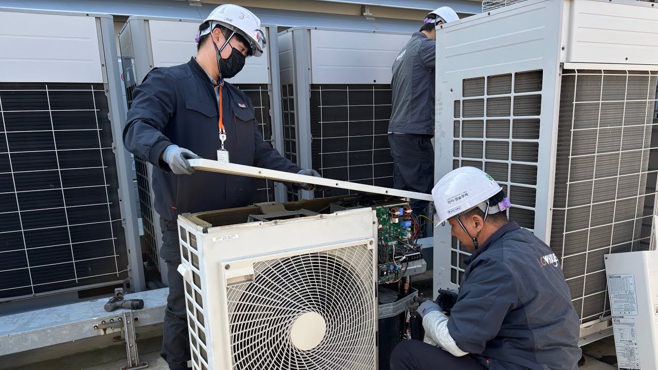 VEJA AGORA COMO É FEITA MANUTENÇÃO CORRETIVA AR CONDICIONADO VRF LG NA COREIA DO SUL 