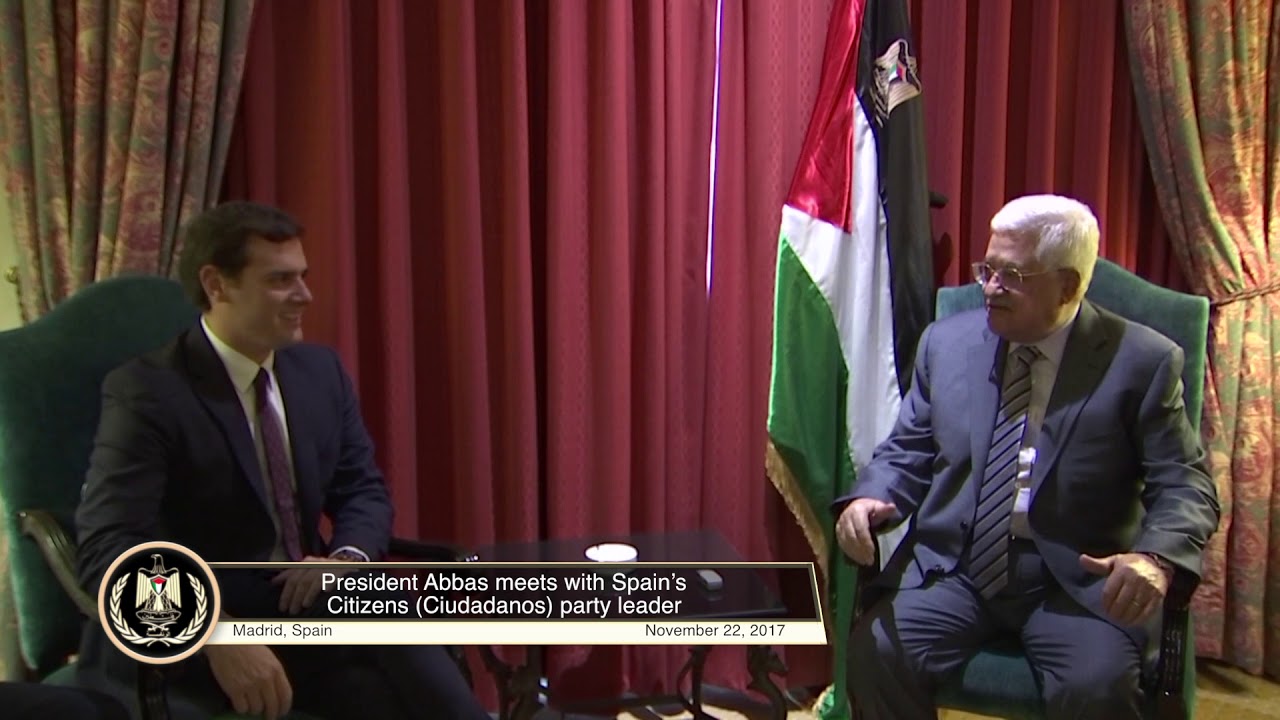 President Abbas meets with Spain’s Citizens (Ciudadanos) party leader