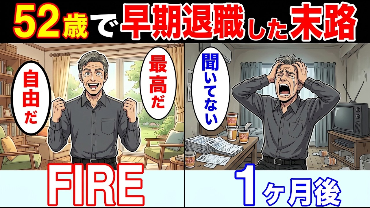 【漫画】早期退職で老後は悠々自適と勘違いした男の末路…