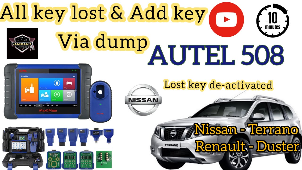 NISSAN- RENAULT KEY PROGRAMMING VIA DUMP BY AUTEL 508/608 USING BCM EEPROM 95040 