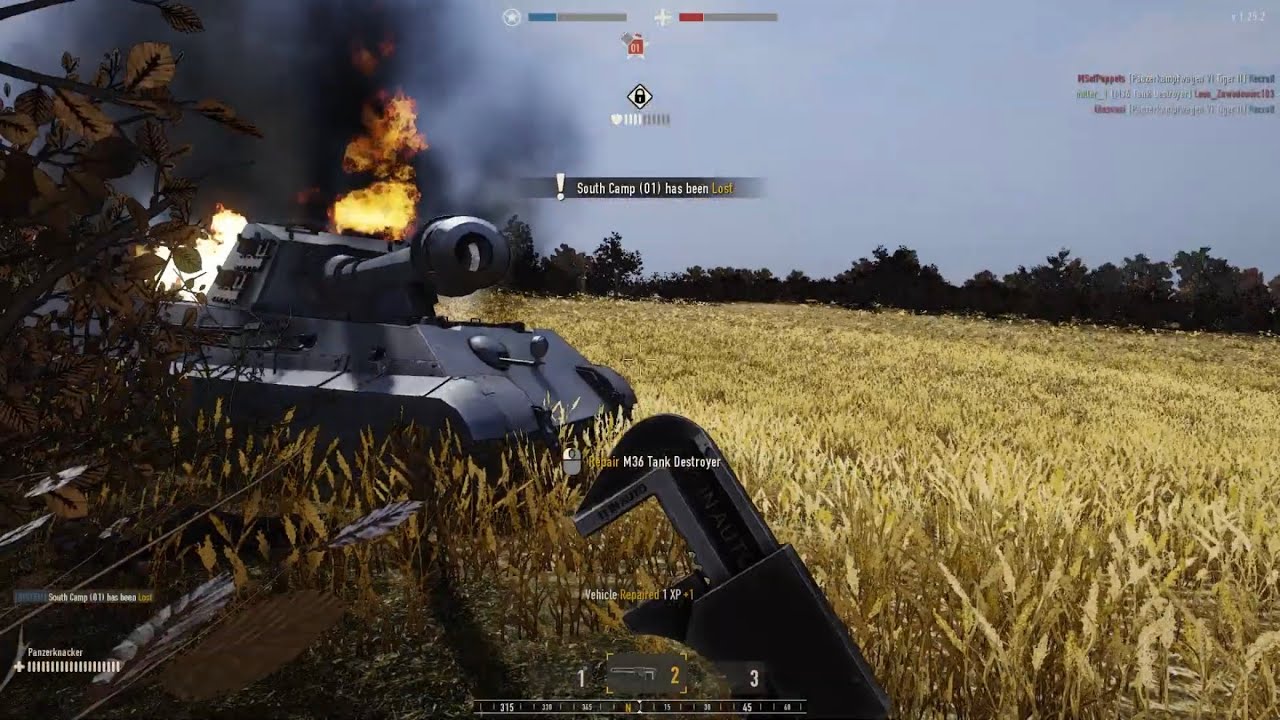 Heroes and Generals 2022 US Tanker Gameplay! Flanking the Tiger 2 is the Key