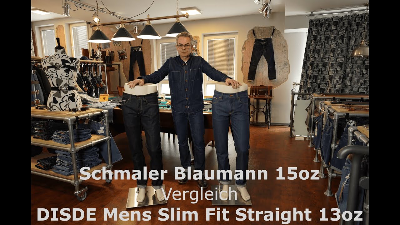 Schmaler Blaumann  vs.  DSIDE Mens Slim Fit Straight