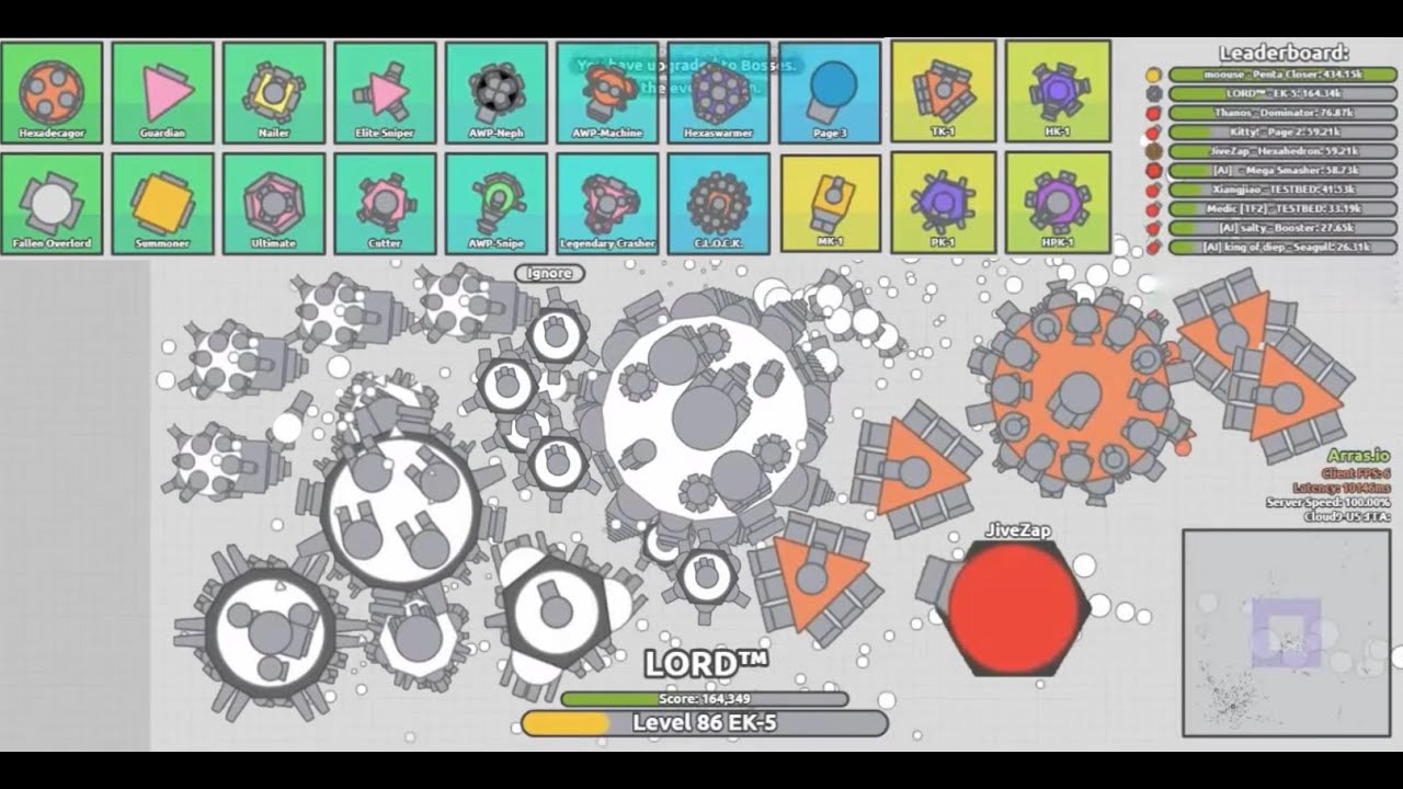 SPECIAL TESTBED EVENT ON ARRAS-AGARIAN.IO - AMAZING BOSSES
