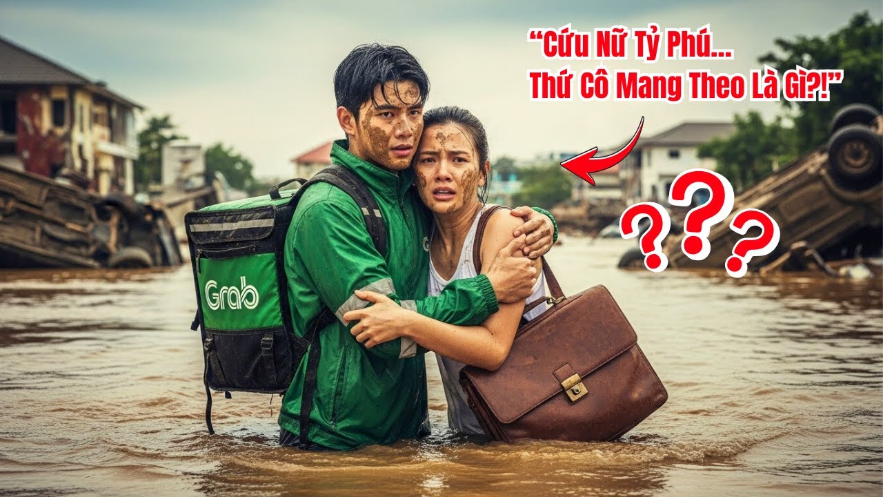 Anh Xe Ôm Lao Xuống Dòng Lũ Cứu Nữ Tỷ Phú — Thứ Cô Mang Theo Khiến Anh Chết Lặng Là Gì..?
