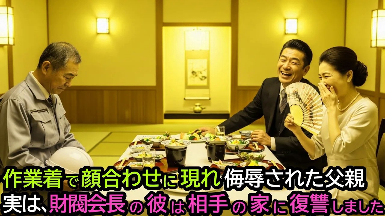 作業着で顔合わせに現れ侮辱された父親。実は、財閥会長の彼は相手の家に復讐しました