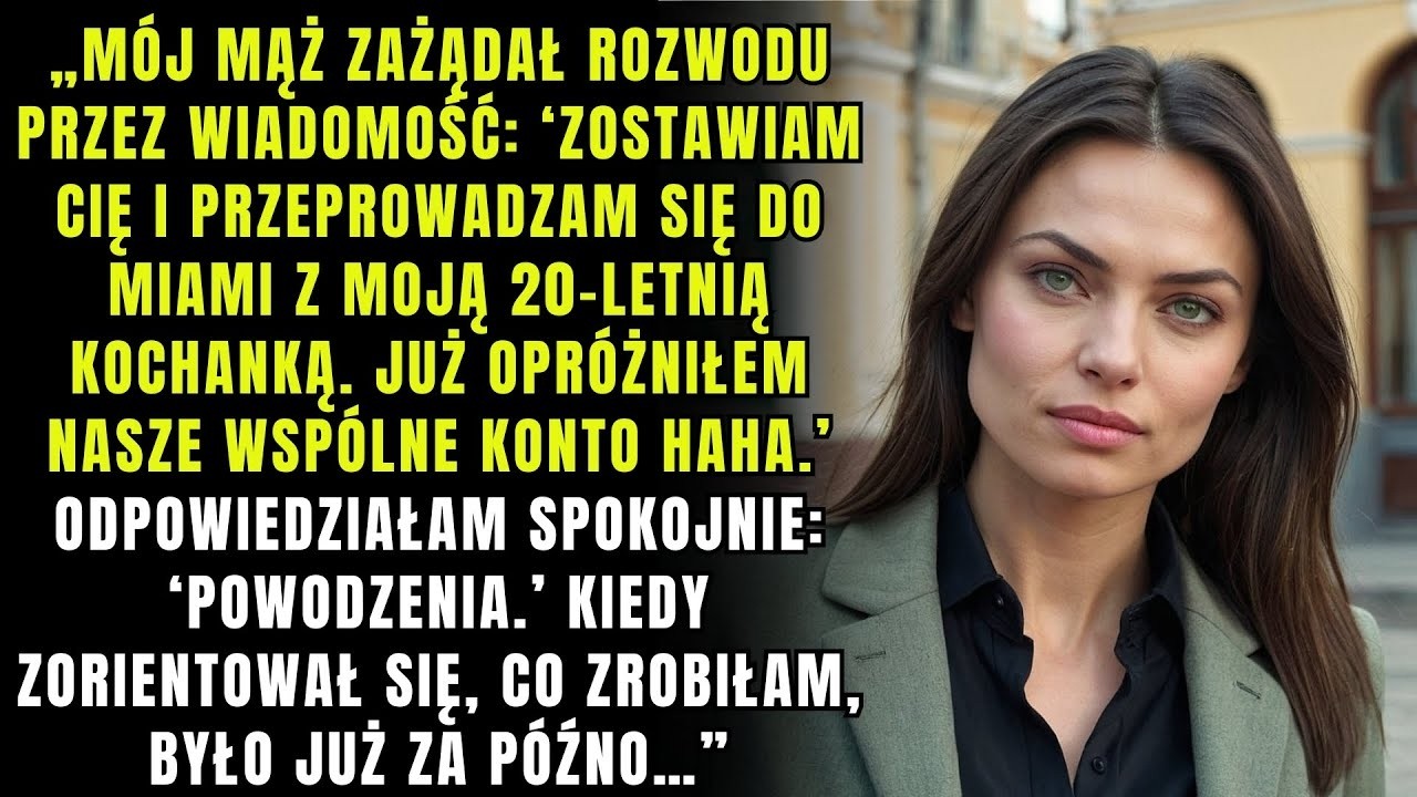 Mój mąż rozwiódł się ze mną przez SMS‑a i wyczyścił nasze wspólne konto; nie miał pojęcia, co go