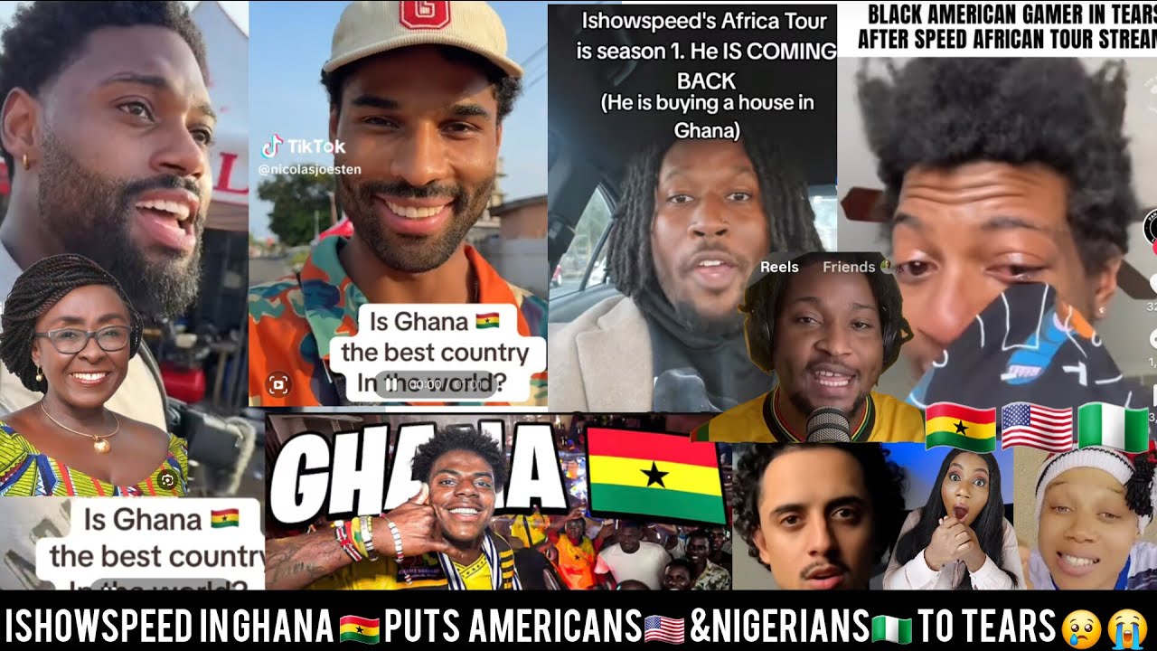 NIGERIANS🇳🇬🇺🇸BREAKDOWN IN TEARS😢SEEING GHANA🇬🇭THROUGH THE LENS😳OF ISHOWSPEED
