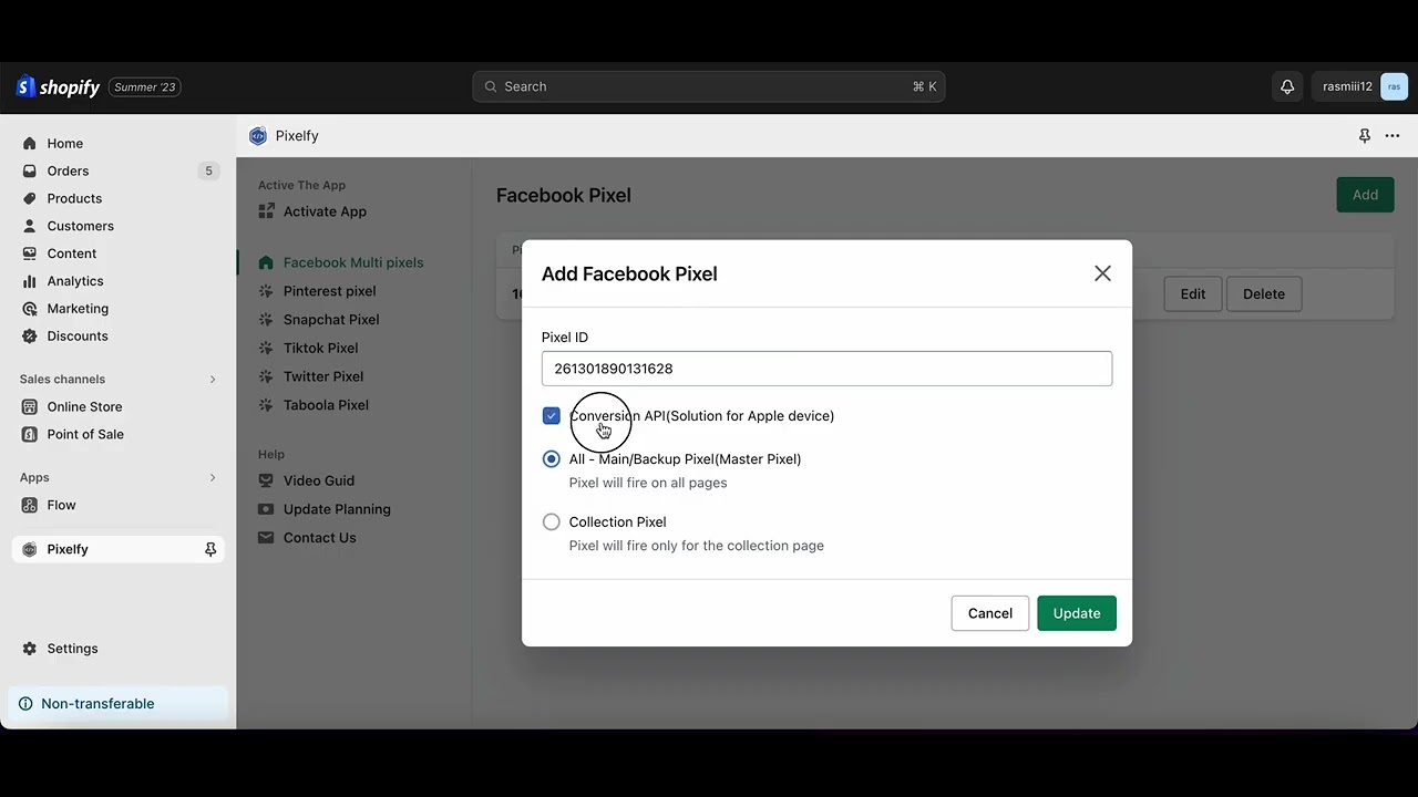 How to set up and test Meta Pixel (Facebook Pixel) for specific Collections - Pixelfy