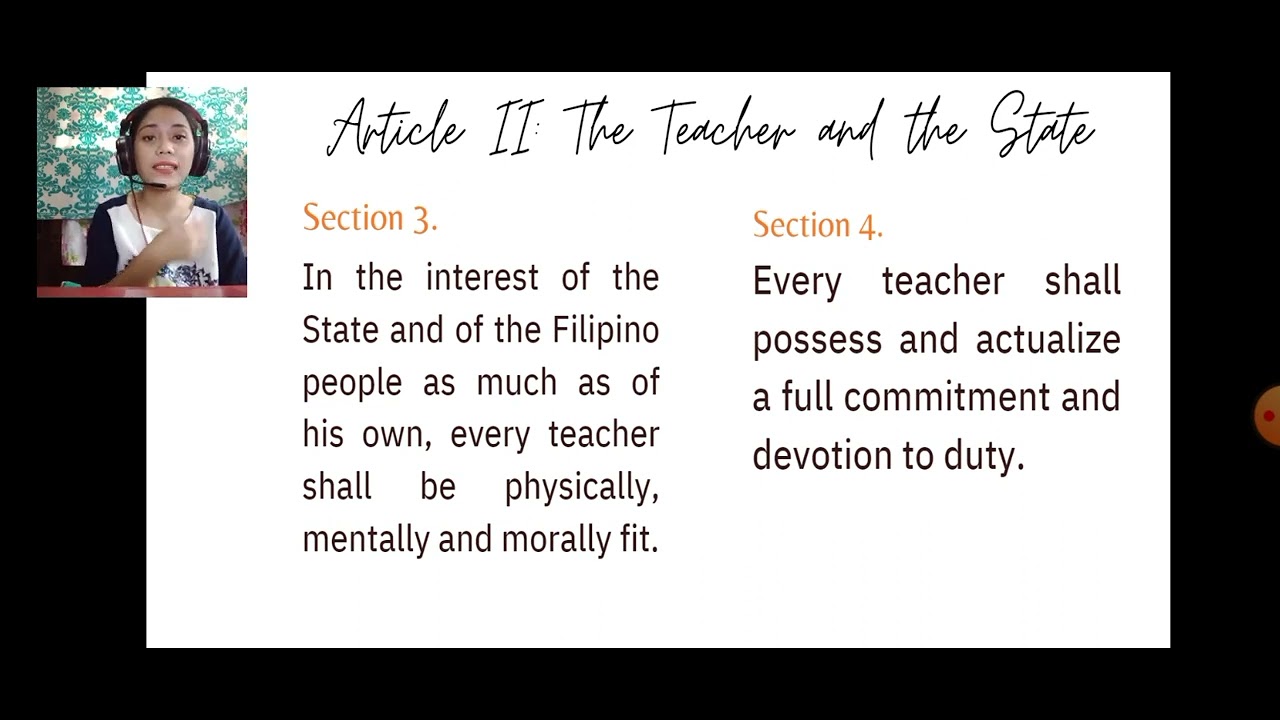 Code of Ethics - Article 1 to 3