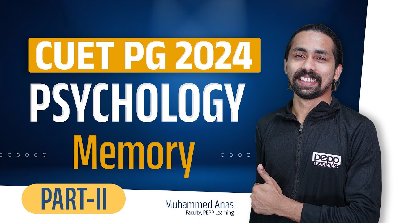 CUET PG Daily Dose | CUET PG 2024 | Memory - Part 2 | PYQ | PEPP CUET PG