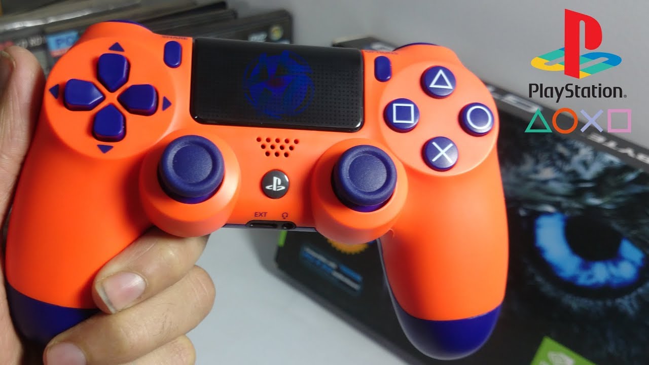 PS4 Dualshock 4 Controller (Sunset Orange ☀️) فتح صندوق واستعراض وحده تحكم