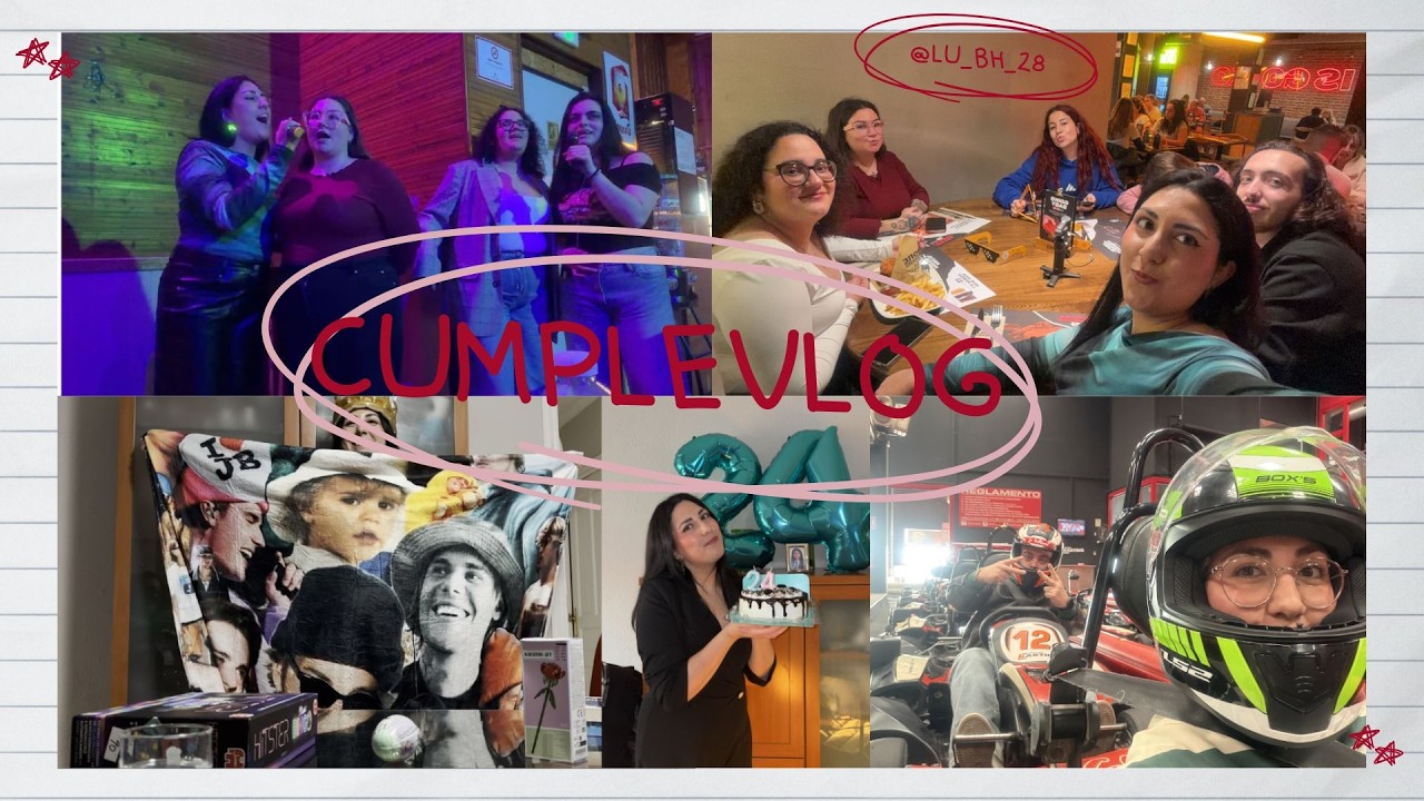 CUMPLEVLOG | Vlog celebrando mi cumpleaños | Karaoke, karting, tarta, hamburguesas, regalos.