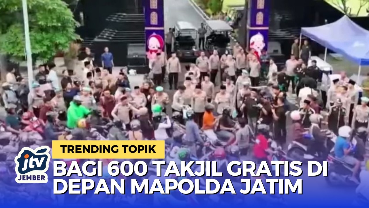 Aksi Kapolda Jatim Bagikan 600 Paket Takjil di Depan Mapolda!
