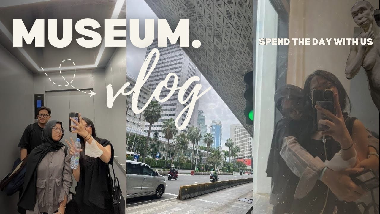 VLOG MUSEUM | with friends 👭🏻 take public transportation, library, museum nasional 