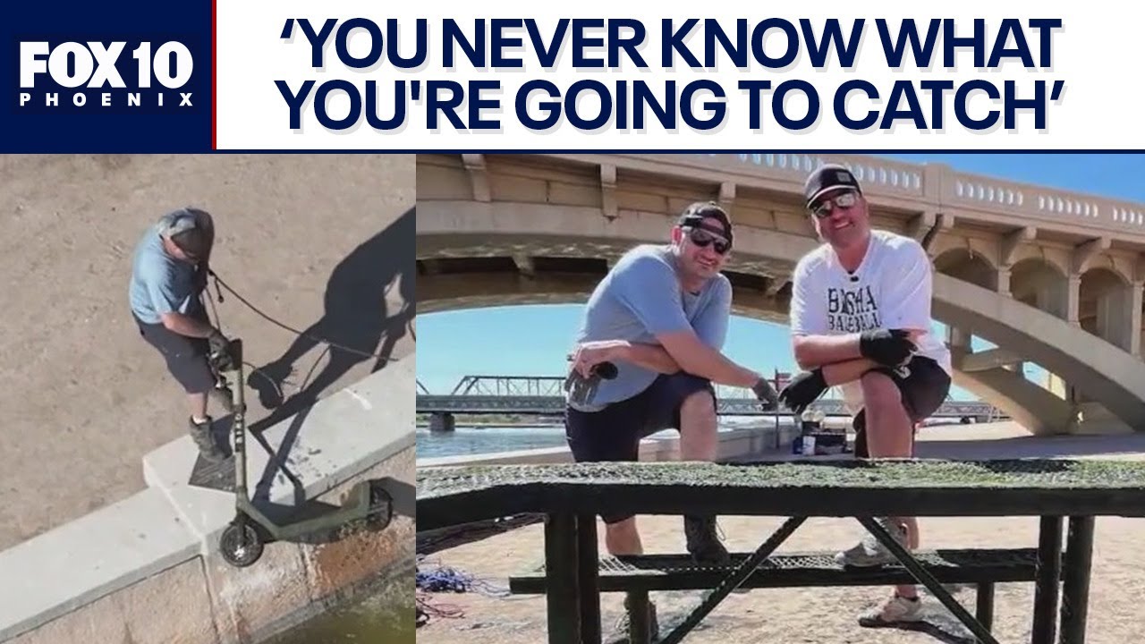 Brothers magnet fish in Tempe Town Lake & uncover crime scene evidence | FOX 10 Phoenix