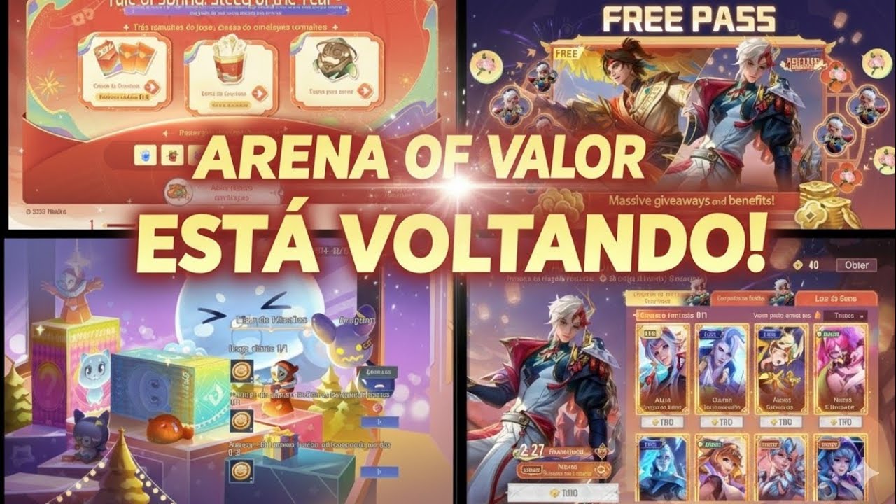 NOVOS EVENTOS NO ARENA OF VALOR! NOVAS NOVIDADES NO AOV GLOBAL/BRASIL AOV/ARENA OF VALOR