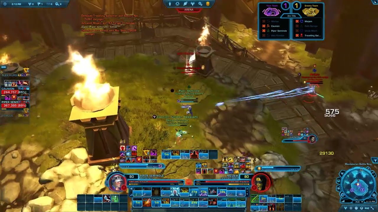 SWTOR 7.5 PvP - Arsenal Mercenary: Almost Blowing the 1v1