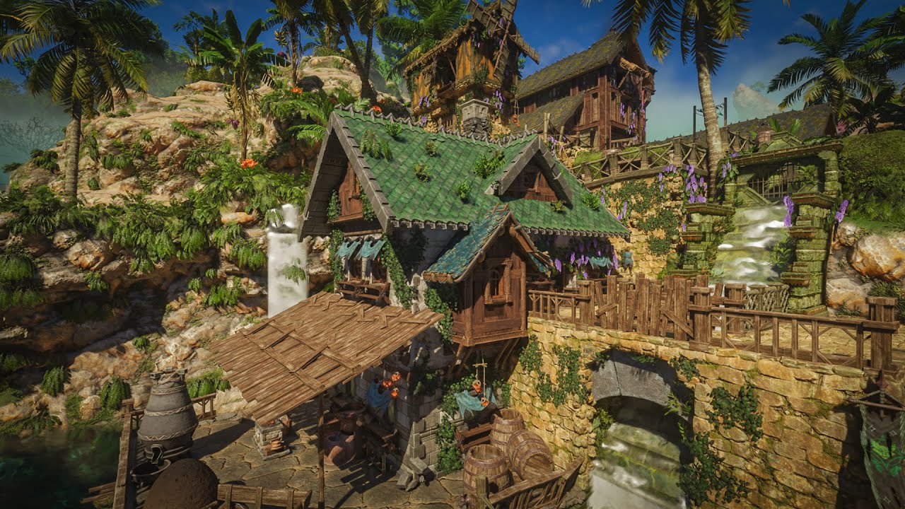I Built a Blacksmith for my Lake Town in Enshrouded!