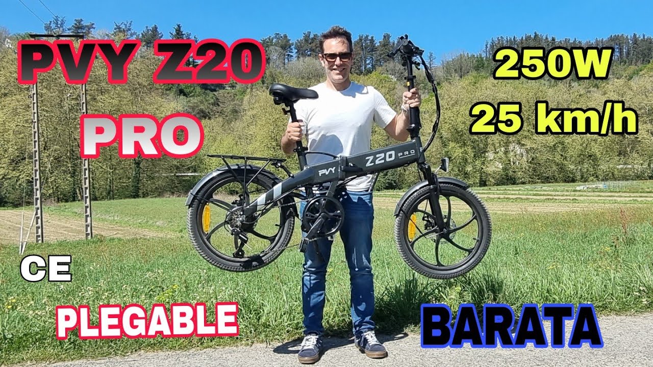 BICICLETA eléctrica Barata plegable 🥰 PVY Z20 Pro 250W Menos de 800€😵 Ok calidad precio y cumple CE
