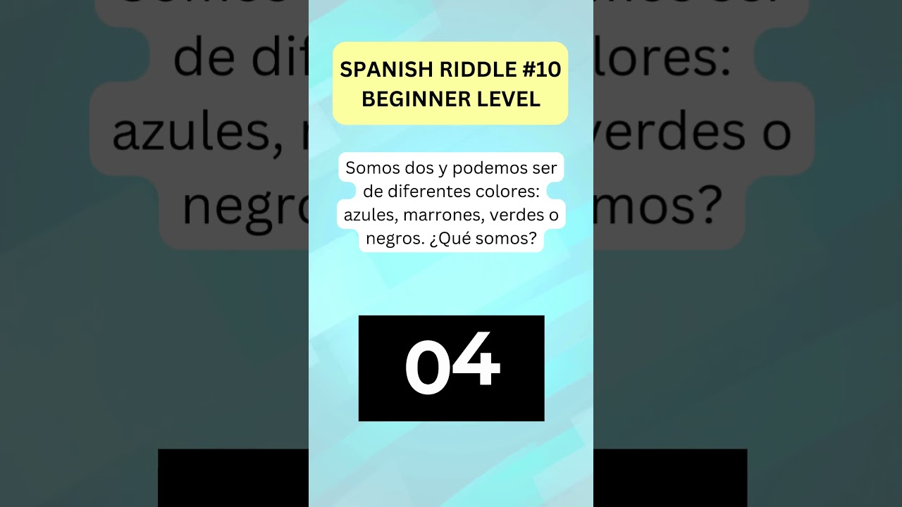 Riddle of the day #10! Can You Solve This Spanish Enigma? #espa&ntilde;ol