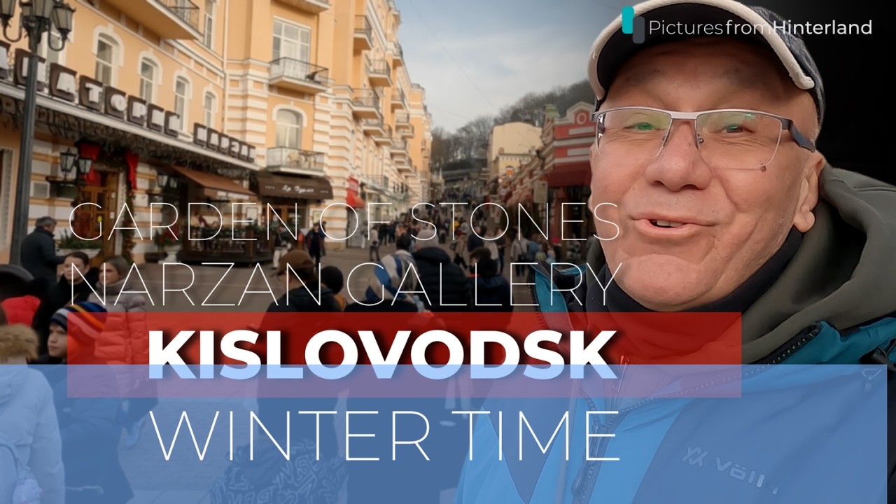 Kislovodsk. Winter time. Narzan Gallery. Kislovodsk Park. Garden of Stones. 4K