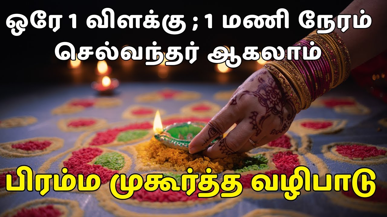 கோடீஸ்வர யோகம் தரும் பிரம்மமுகூர்த்த வழிபாடு Bhramma Muhurtha Vilakku etrum Murai palangal | bhrama