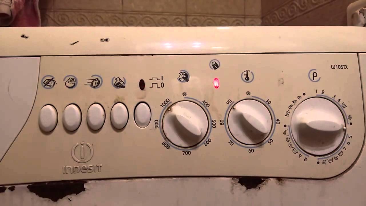 indesit w105tx error