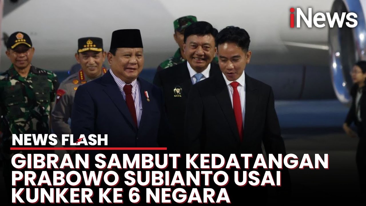 Presiden Prabowo Tiba di Jakarta usai Kunjungan Kerja ke 6 Negara, Wapres Gibran Sambut Semringah