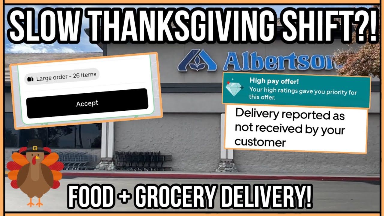 Really Slow Thanksgiving Shift!? - DoorDash, GrubHub, Uber Eats Driver - Food Delivery